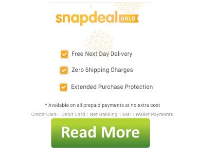 India Desire : Snapdeal Gold Offers : Get Free Shipping & Next Day Delivery On Snapdeal